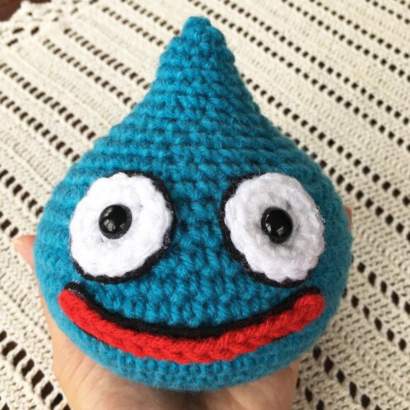 Slime Amigurumi inspired on Dragon Quest | Handmade Crochet Dragon Quest Slime - Picture 4 of 9